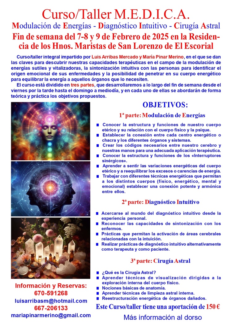 Curso ME.DI.CA en Madrid: 7, 8 y 9 de febrero 2025