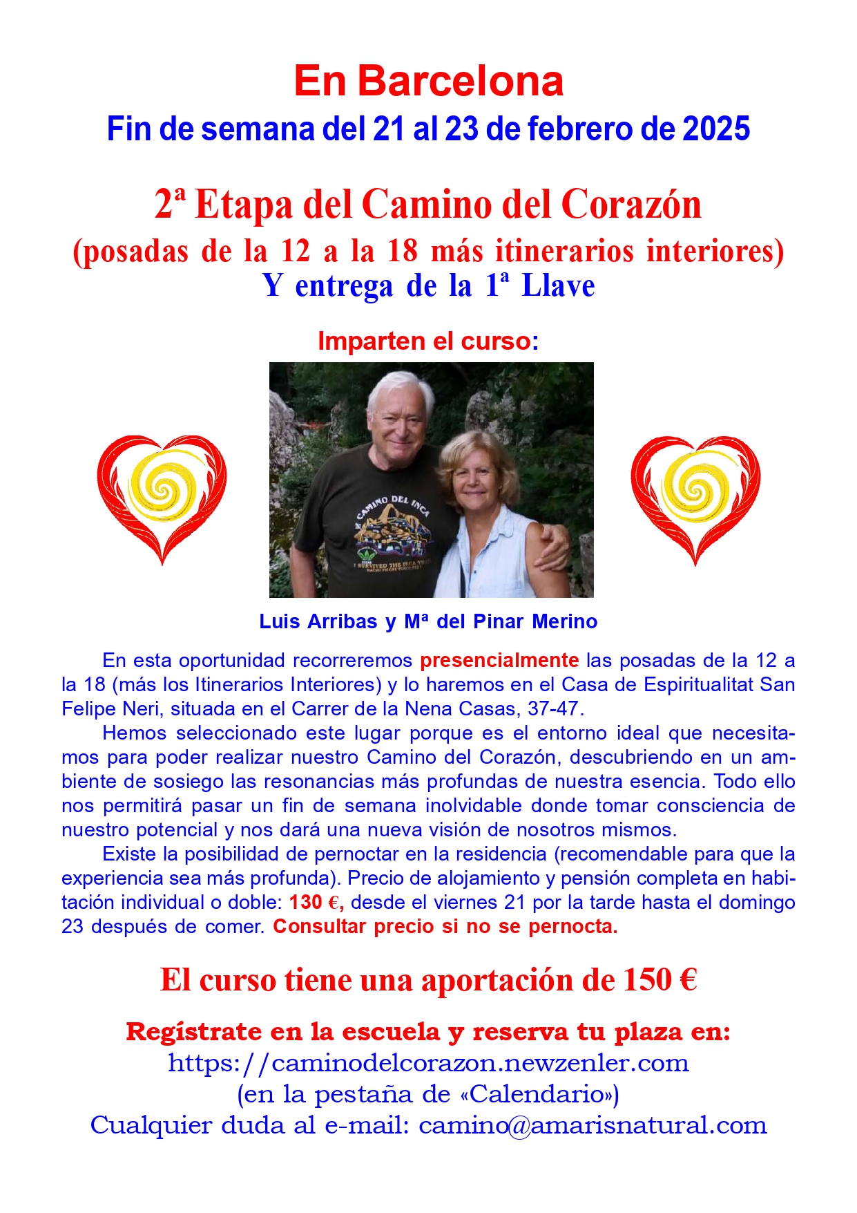 Próximos talleres del Camino del Corazón - 2025